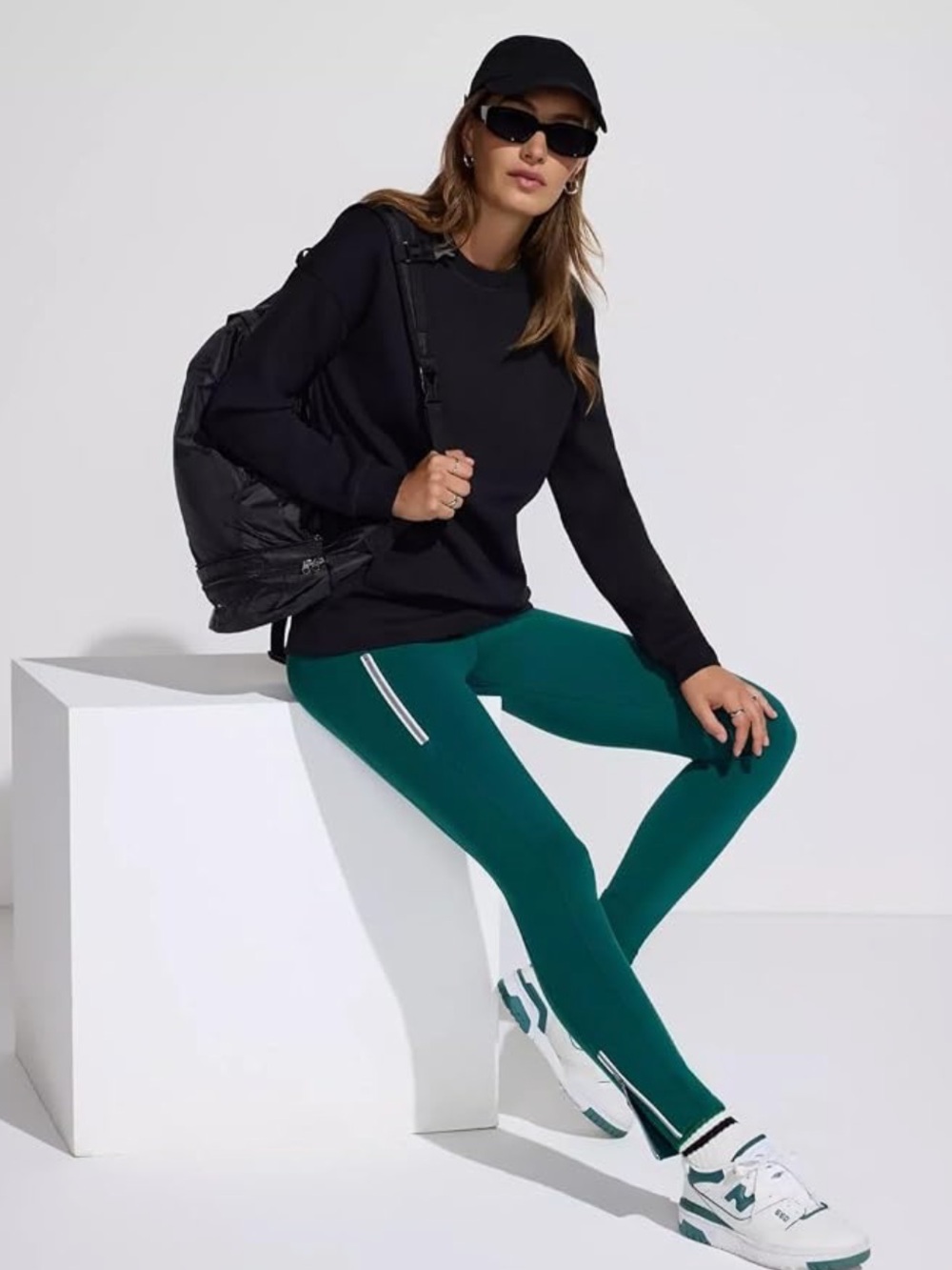Mondetta Dark Green High-Waist Performance + Luxury Leggings XL